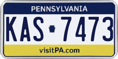 PA license plate KAS7473