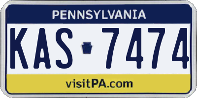 PA license plate KAS7474