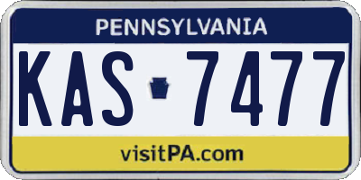 PA license plate KAS7477