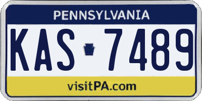 PA license plate KAS7489