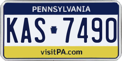 PA license plate KAS7490