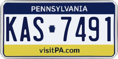 PA license plate KAS7491