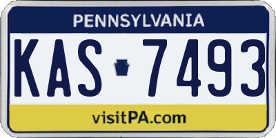 PA license plate KAS7493