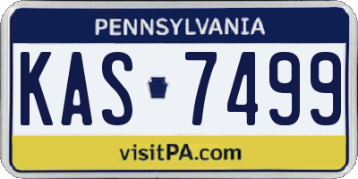 PA license plate KAS7499