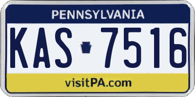 PA license plate KAS7516
