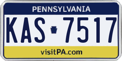 PA license plate KAS7517