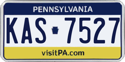 PA license plate KAS7527