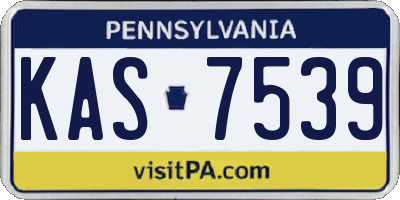 PA license plate KAS7539