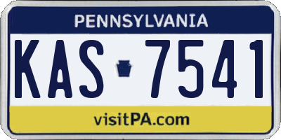 PA license plate KAS7541