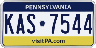 PA license plate KAS7544