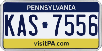 PA license plate KAS7556