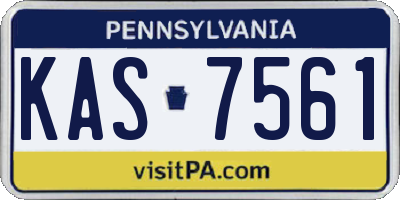 PA license plate KAS7561