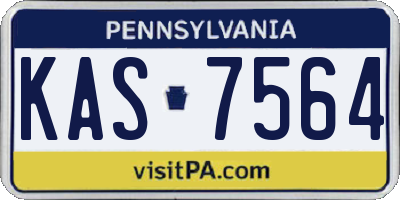 PA license plate KAS7564