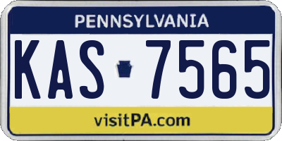 PA license plate KAS7565