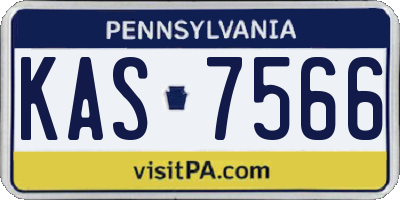 PA license plate KAS7566