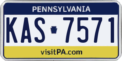 PA license plate KAS7571