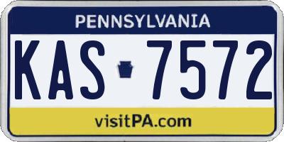 PA license plate KAS7572