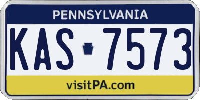 PA license plate KAS7573