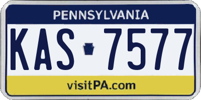 PA license plate KAS7577