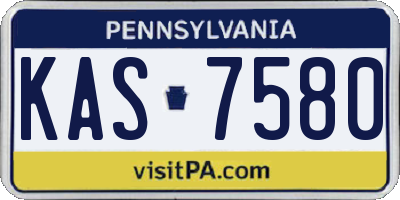 PA license plate KAS7580