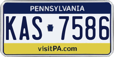 PA license plate KAS7586