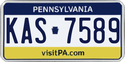 PA license plate KAS7589