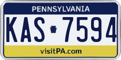 PA license plate KAS7594