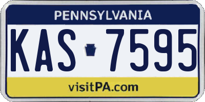 PA license plate KAS7595