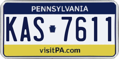 PA license plate KAS7611