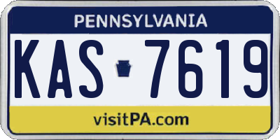 PA license plate KAS7619