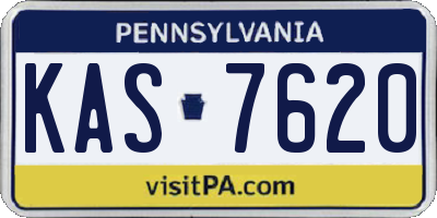 PA license plate KAS7620