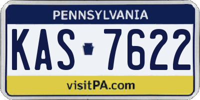 PA license plate KAS7622