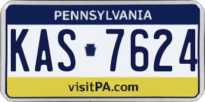 PA license plate KAS7624