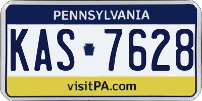 PA license plate KAS7628