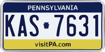 PA license plate KAS7631