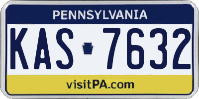 PA license plate KAS7632