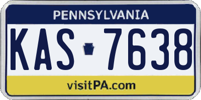 PA license plate KAS7638