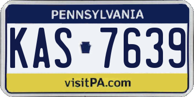 PA license plate KAS7639