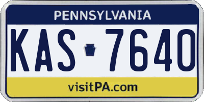 PA license plate KAS7640