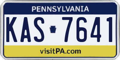PA license plate KAS7641