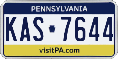 PA license plate KAS7644