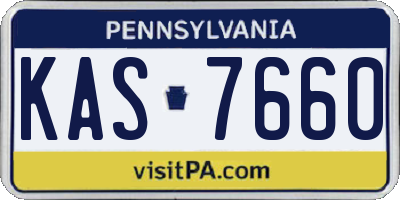 PA license plate KAS7660