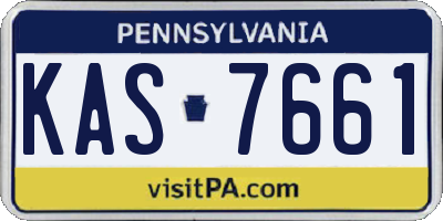 PA license plate KAS7661