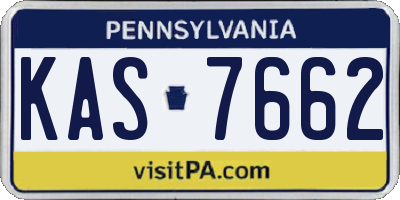 PA license plate KAS7662