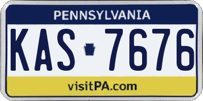 PA license plate KAS7676