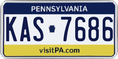 PA license plate KAS7686