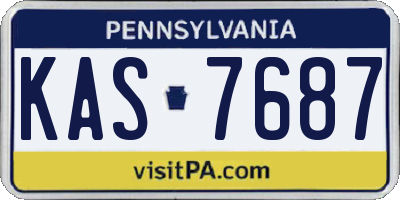 PA license plate KAS7687