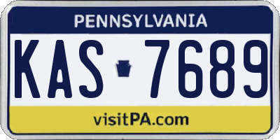 PA license plate KAS7689