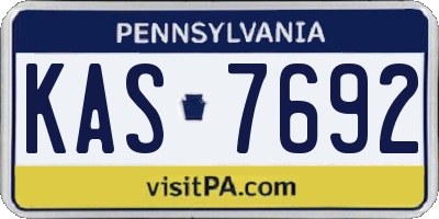PA license plate KAS7692