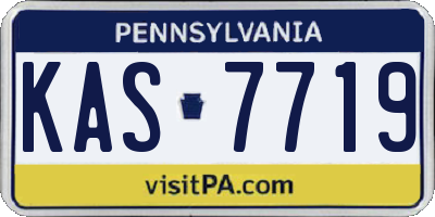 PA license plate KAS7719